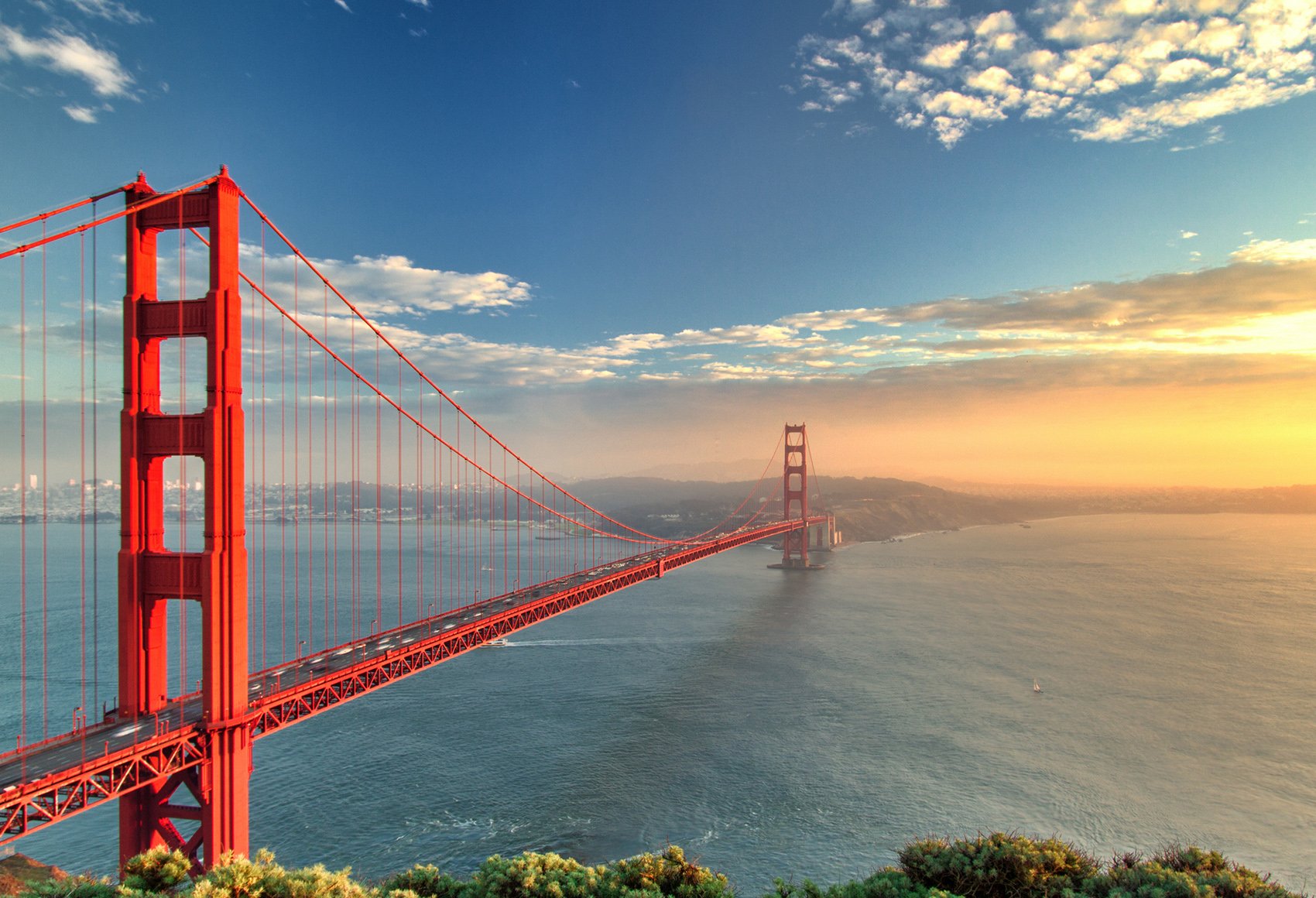 View of the Golden Gate Bridge near San Francisco